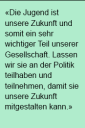Béatrix von Sury d'Aspremont, Vizepräsidentin
Ressort Bildung