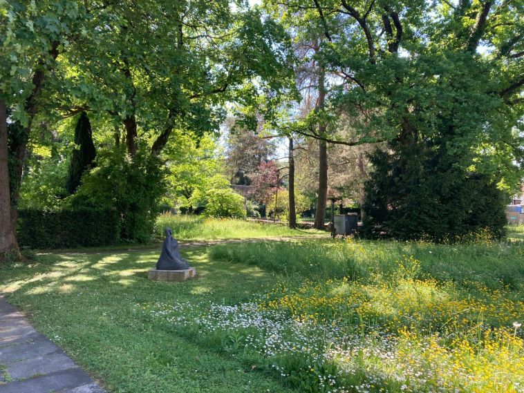 Alter Dorffriedhof heute: naturnahe Oase mitten im Stadtzentrum.